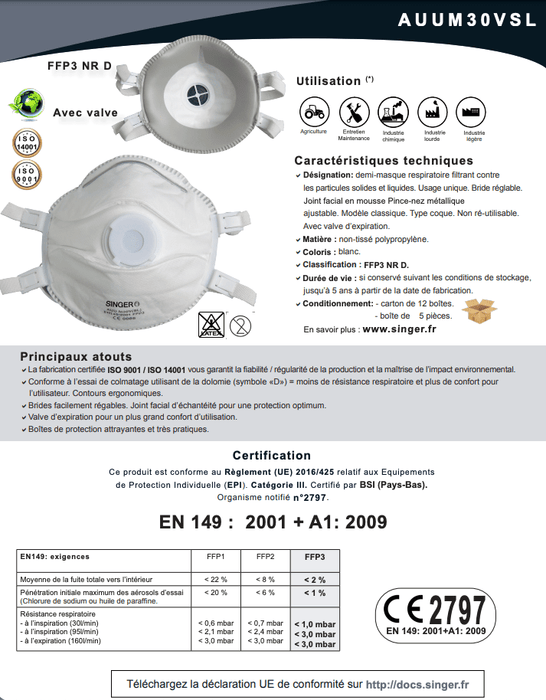 Masque FFP3